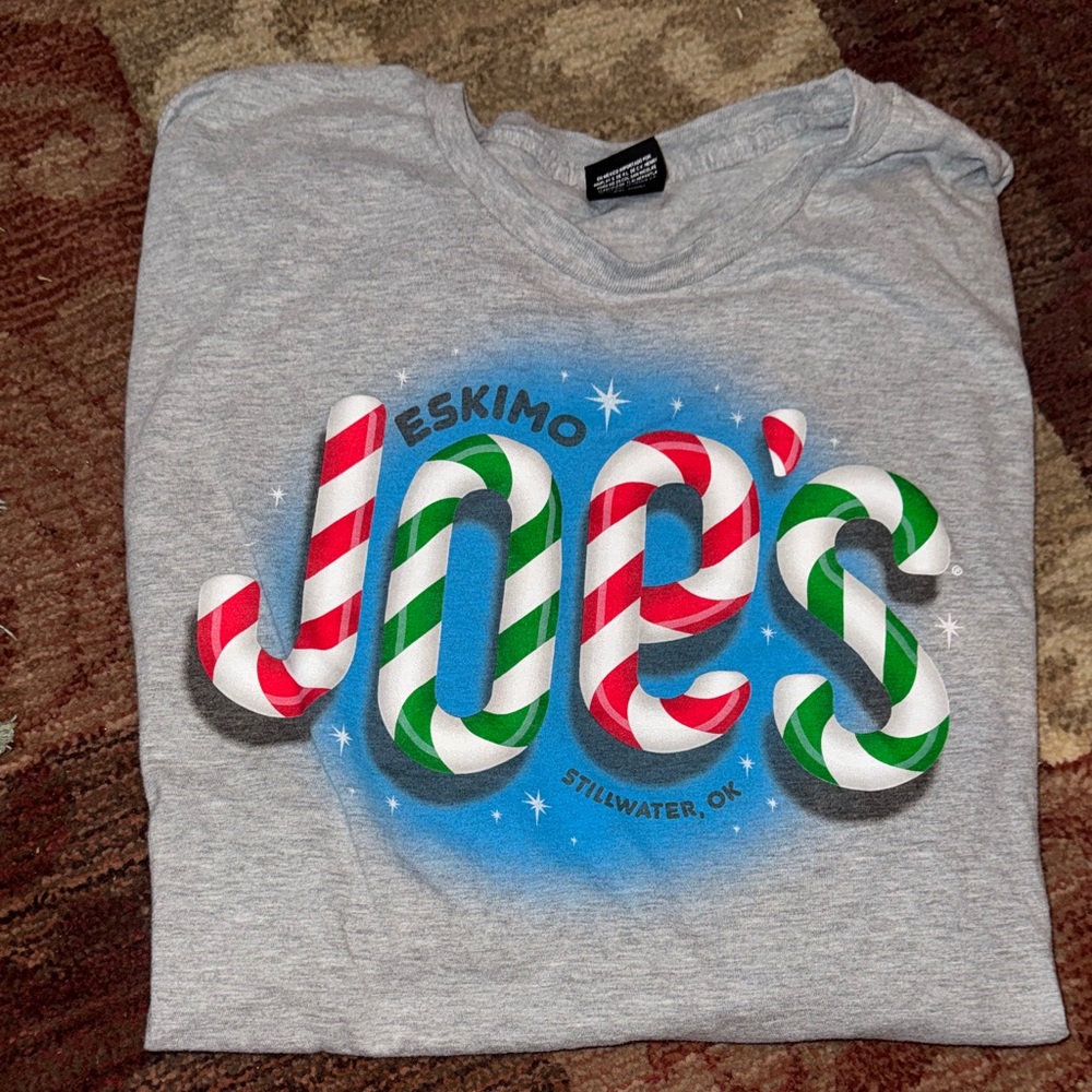 Hanes Gray T-Shirt with Festive Design
